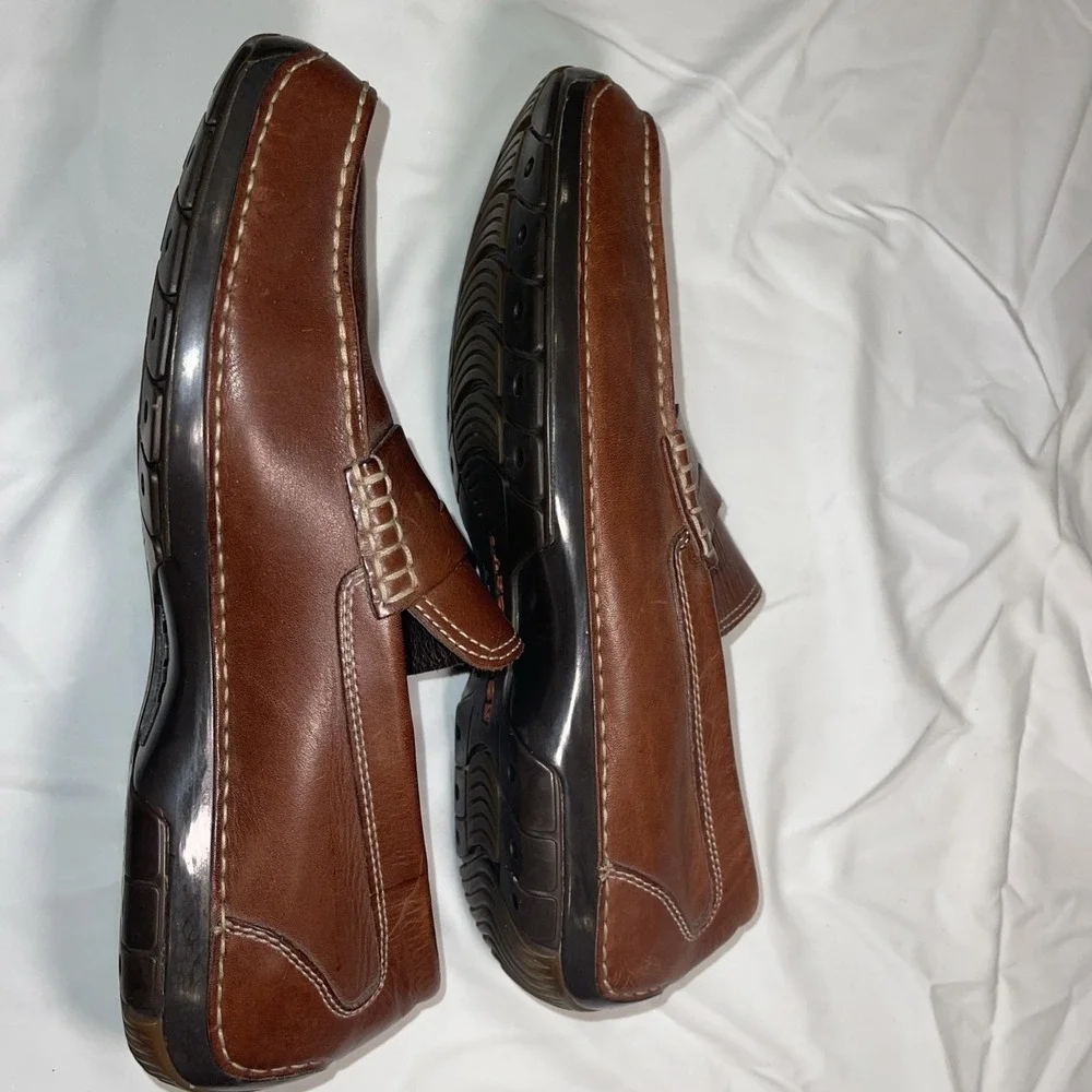 Vintage ROCKPORT Leather Penny Loafer Brown DMX Comfort 10M Academia Grandpacore